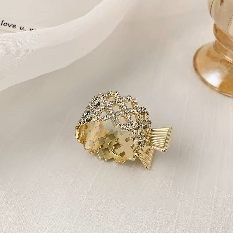 Mesh Rhinestone Ponytail Holder