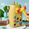 Jeu Magnétique Nourrir L'oiseau - Pic Bois, Vers Aimantés, Souche, Jouet éducatif Montessori 2 Ans+ - 1