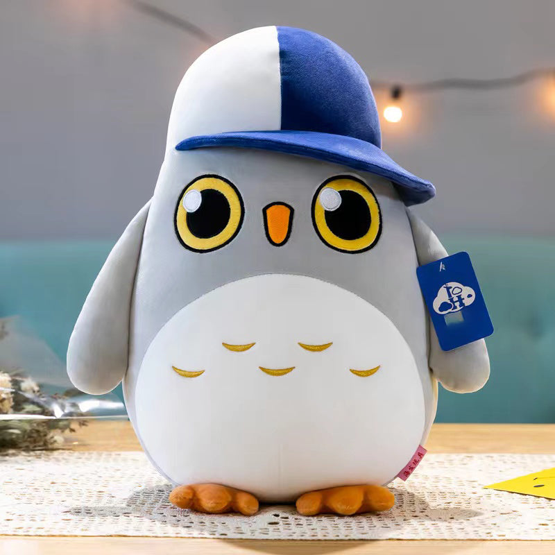 Owl Stuffed Toy with Cap 7.87"