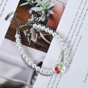 Stretch Cherry Pearl Bracelet for Girls