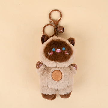 Fluffy Cat Keychain