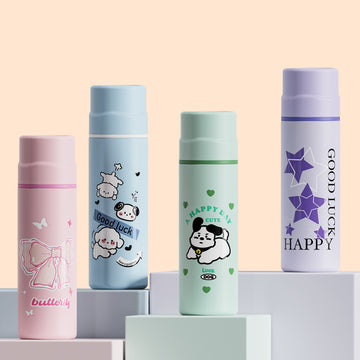 Cartoon Thermos 15.2OZ- Insulated Stainless Steel Kids Water Bottle