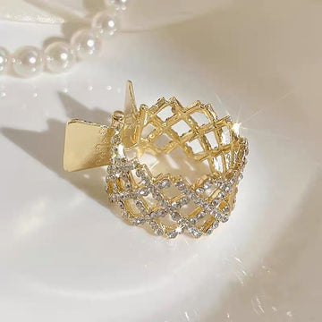 Mesh Rhinestone Ponytail Holder