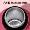 Insulated Stainless Steel Water Bottle with Pop-Up Lid | Black Pink Gradient Vacuum Flask, image 5