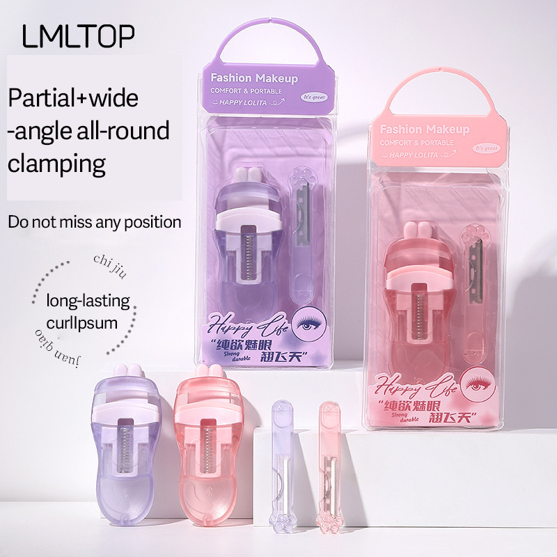 Wide-Angle Eyelash Curler – Gentle Fit for Female Eye Shape, No Pinching, Portable & Cute Design for Daily Makeup & Travel, image 4