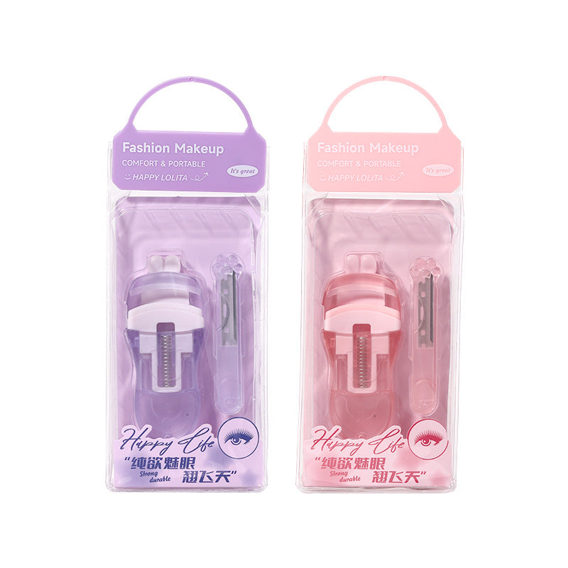 Wide-Angle Eyelash Curler – Gentle Fit for Female Eye Shape, No Pinching, Portable & Cute Design for Daily Makeup & Travel