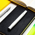 Minimalist Retractable Marker Pen – 0.7mm Black Ink, Matte White Barrel | Smooth Writing for Students & Office Use, image 2