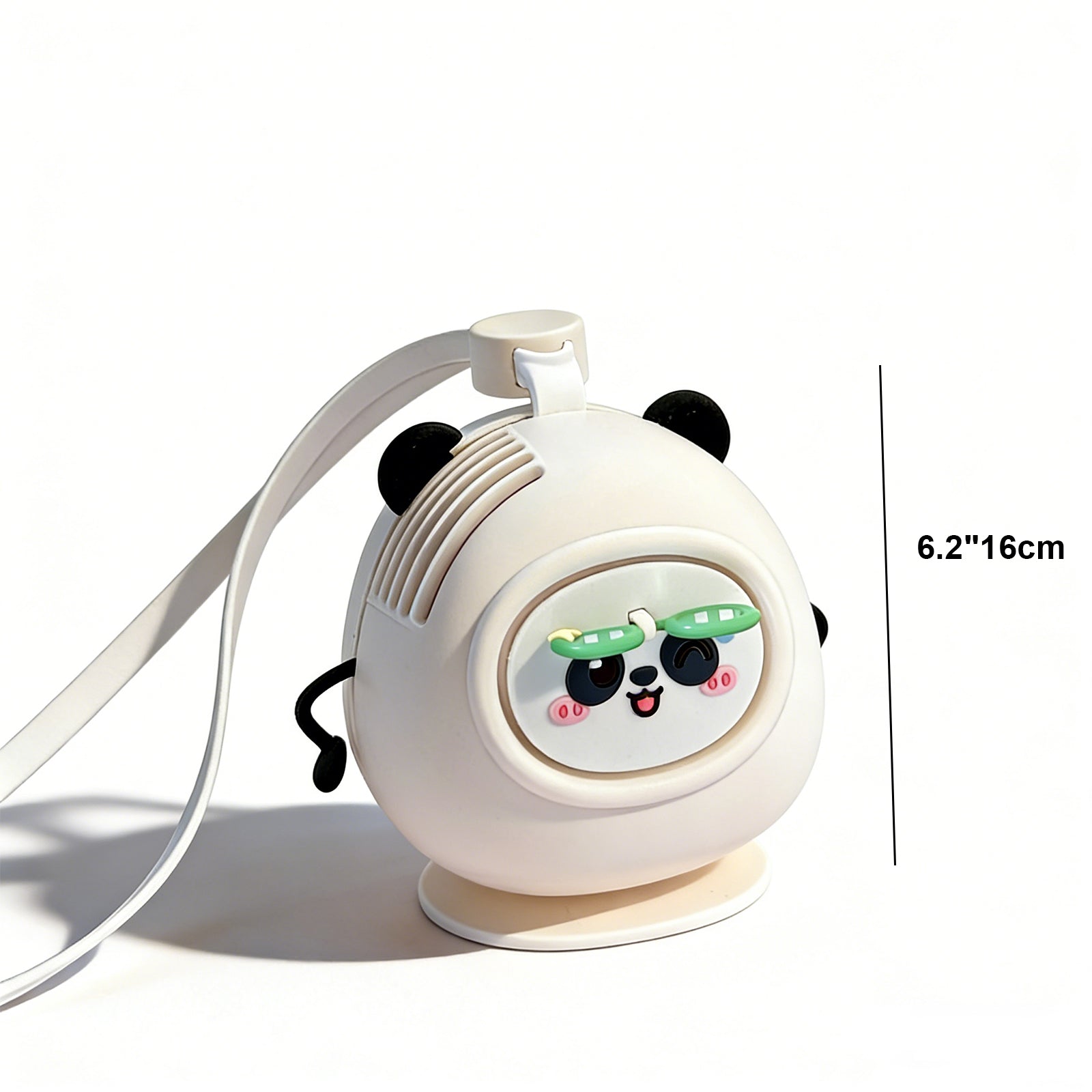 Cute Panda Neck Fan – Leafless, USB Rechargeable, Portable & Quiet Personal Cooling Fan for Kids, Students & Office Use, image 1