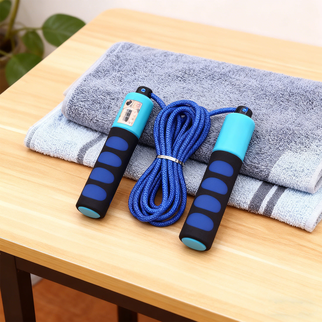 Smart Counting Jump Rope with Anti-Slip Foam Handles – Adjustable Length, Digital Counter for Fitness, Weight Loss & Student Training