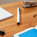 Minimalist Retractable Marker Pen – 0.7mm Black Ink, Matte White Barrel | Smooth Writing for Students & Office Use, image 3