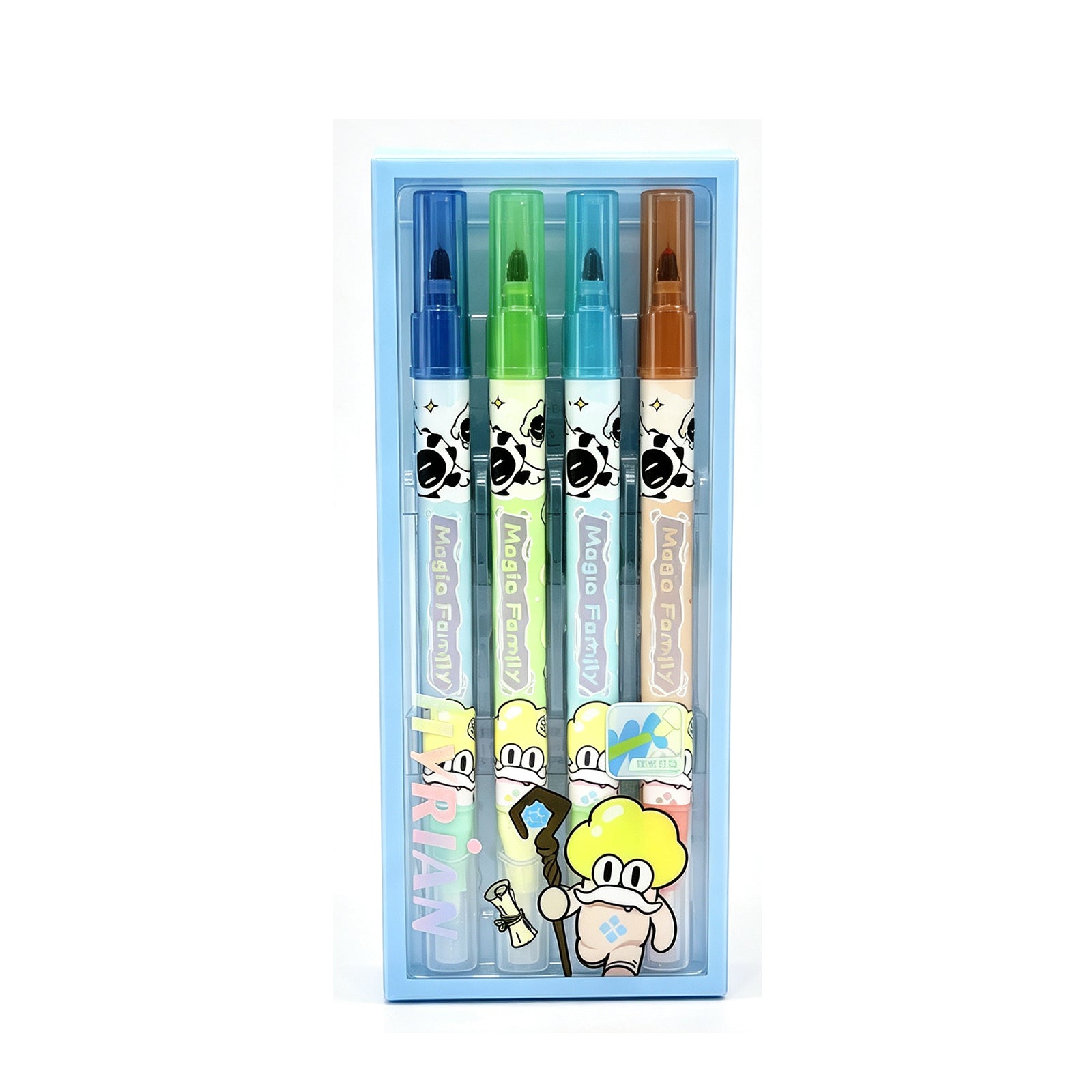 Magic Family Dual-Tip Glitter Highlighter Set – 4 Vibrant Colors, Color-Changing & Sparkle Effect, Perfect for Students, Journaling & Creative Marking