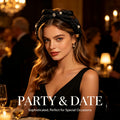Elegant Black Fabric Bow Headband with Pearls & Rhinestones – Soft Pleated Hair Accessory for Women, Perfect for Daily Wear & Special Occasions, image 3