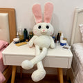 Giant 90cm Stretchy Long-Legs Bunny Plush – Cute Pink-Eared Rabbit Stuffed Animal Toy & Decorative Pillow, image 6