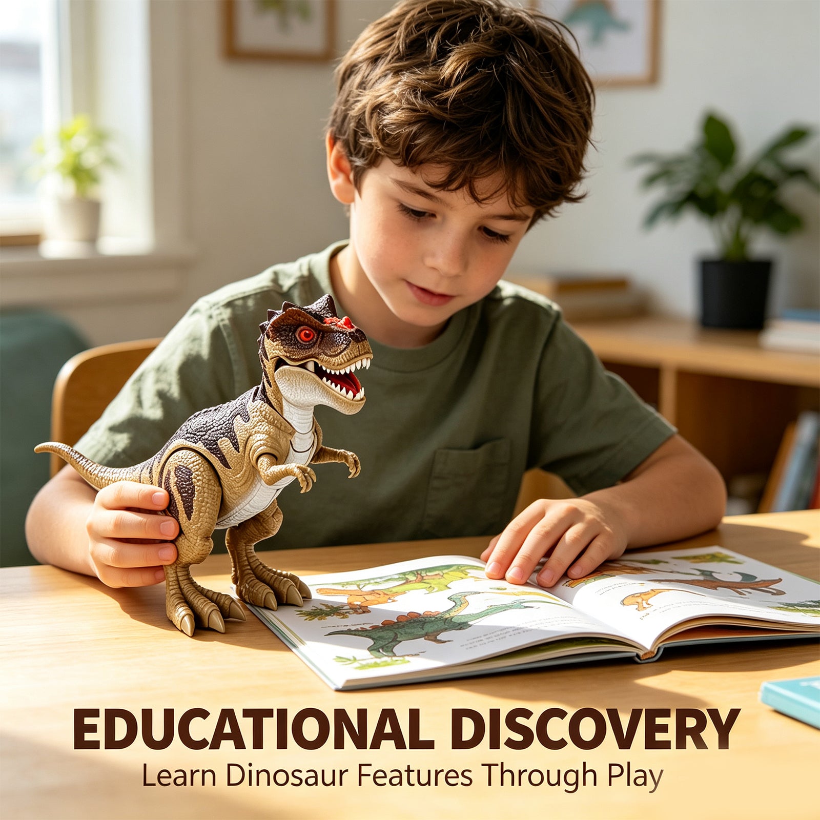 Dino Walkers Light & Sound Dinosaur Toy Set – Movable Joints, Realistic Roar & Glow for Kids 8+, image 6