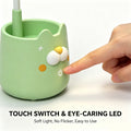 Cute Cat-Shaped Desk Lamp with Pen Holder – Adjustable LED Study Light for Kids & Students, Yellow & Green Options, image 4