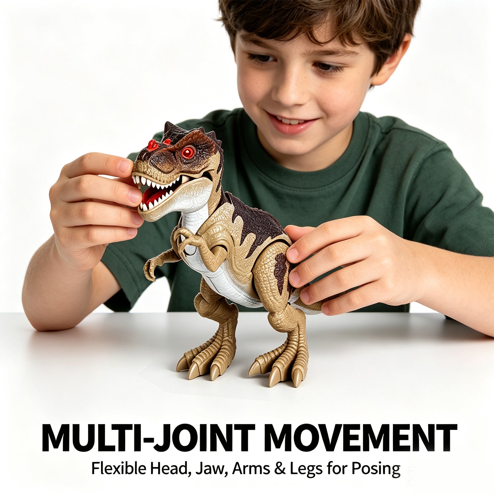 Dino Walkers Light & Sound Dinosaur Toy Set – Movable Joints, Realistic Roar & Glow for Kids 8+, image 7