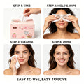 Makeup Remover Wipes – Peach, Aloe & Camellia Scented, Gentle & No-Rinse, Travel-Friendly for Face, Eyes & Lips, image 3
