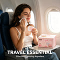 Makeup Remover Wipes – Peach, Aloe & Camellia Scented, Gentle & No-Rinse, Travel-Friendly for Face, Eyes & Lips, image 6