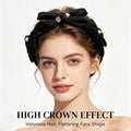 Elegant Black Fabric Bow Headband with Pearls & Rhinestones – Soft Pleated Hair Accessory for Women, Perfect for Daily Wear & Special Occasions, image 2