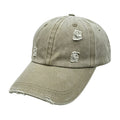 Distressed Denim Baseball Cap – Vintage Washed Brown Trucker Hat with Raw Edge, Adjustable Strap Fits 56-58cm Head, Unisex Y2K Streetwear Accessory for Men & Women