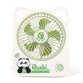 Cute Panda Desktop Fan – USB Rechargeable, Quiet & Portable Mini Fan with Cat-Ear Handle for Office, Dorm & Home Use, image 1