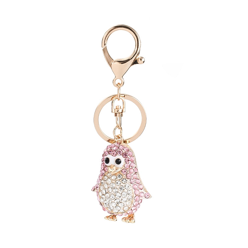Cute Rhinestone Penguin Keychain – Sparkling Animal Charm for Car Keys, Handbag & Backpack | Adorable Gift for Women, Girls & Kids