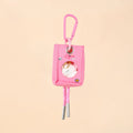 Transparent Mini Storage Bag with Plush Toy, Carabiner & Lanyard | Adorable Accessory for Bags, Keys & Backpacks, image 1