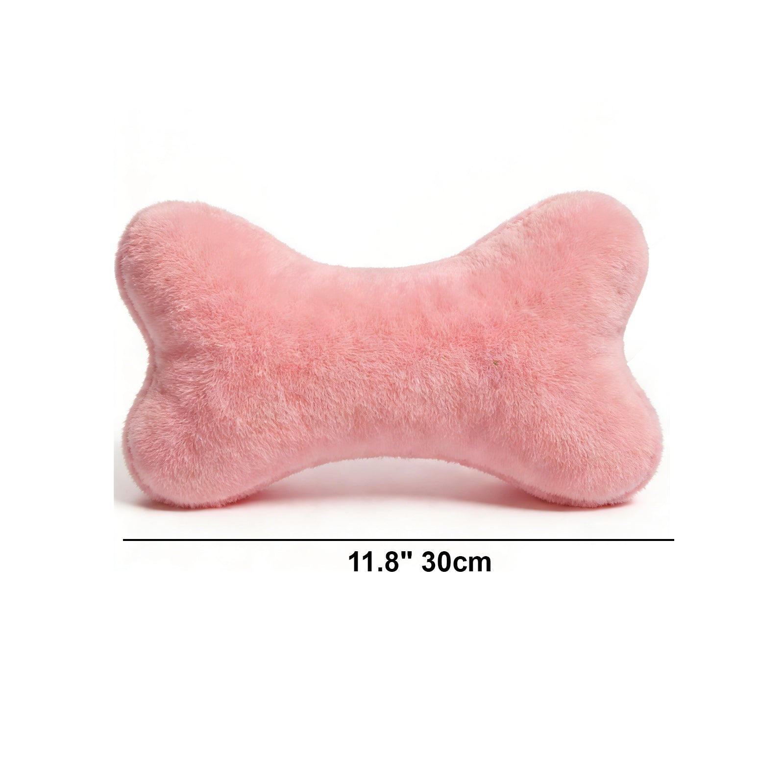 Plush Bone-Shaped Throw Pillow – Soft Faux Fur Decorative Cushion for Bed, Sofa & Pet Lovers, Pink/Black/Grey