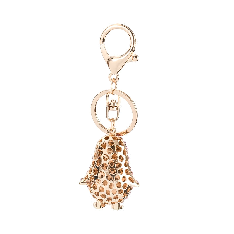 Cute Rhinestone Penguin Keychain – Sparkling Animal Charm for Car Keys, Handbag & Backpack | Adorable Gift for Women, Girls & Kids