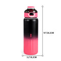 Insulated Stainless Steel Water Bottle with Pop-Up Lid | Black Pink Gradient Vacuum Flask, image 7