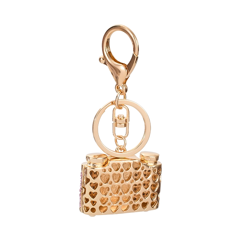 Luxury Rhinestone Camera Keychain – Sparkling Retro Photo Charm for Car Keys, Handbag & Backpack | Perfect Gift for Photographers & Women