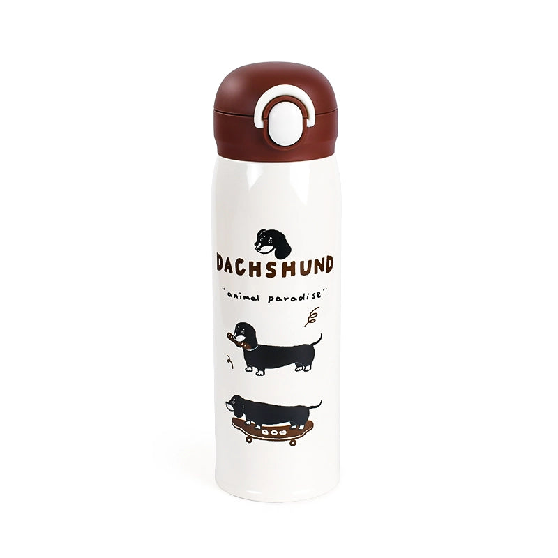 Cute Dachshund Insulated Tumbler – 316 Stainless Steel, Double-Wall Vacuum, Pop-Up Lid with Straw | Perfect for Coffee, Tea & On-the-Go Hydration