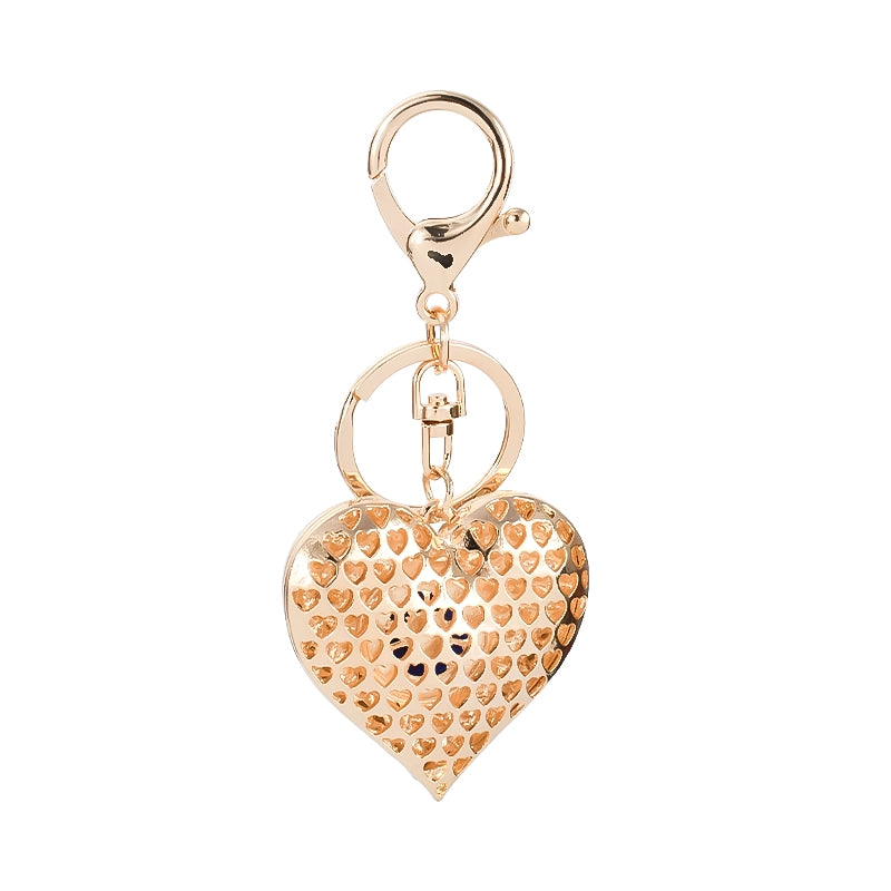Protective Evil Eye Heart Keychain – Blue Eye Rhinestone Charm for Good Luck & Safety | Stylish Bag Accessory