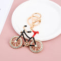Cute Bicycle Keychain with Rhinestone Wheels – Retro Bike Charm for Car Keys, Bag & Backpack | Unique Gift for Cycling Lovers & Women, image 4
