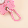 Transparent Mini Storage Bag with Plush Toy, Carabiner & Lanyard | Adorable Accessory for Bags, Keys & Backpacks, image 5