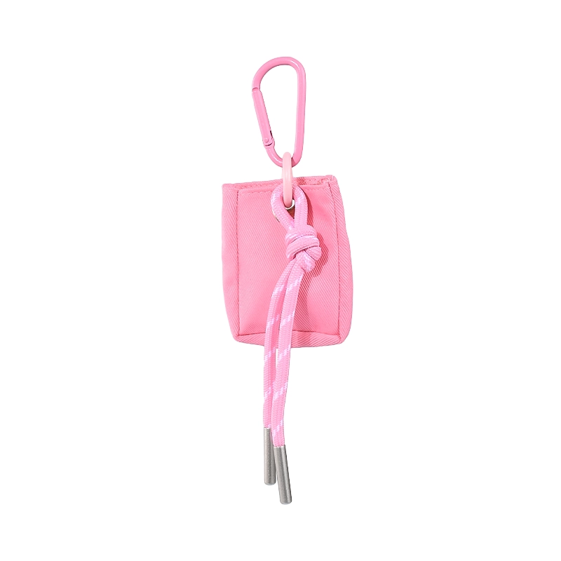 Transparent Mini Storage Bag with Plush Toy, Carabiner & Lanyard | Adorable Accessory for Bags, Keys & Backpacks
