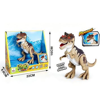 Dino Walkers Light & Sound Dinosaur Toy Set – Movable Joints, Realistic Roar & Glow for Kids 8+