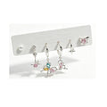 3-Piece Colorful Butterfly & Star Earring Set - Rhinestone Hoops, Dangling Studs & Ear Cuffs for Women