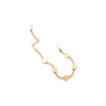 Gold-Tone Minimalist Disc Snake Chain Bracelet – Adjustable Geometric Charm Bracelet for Women