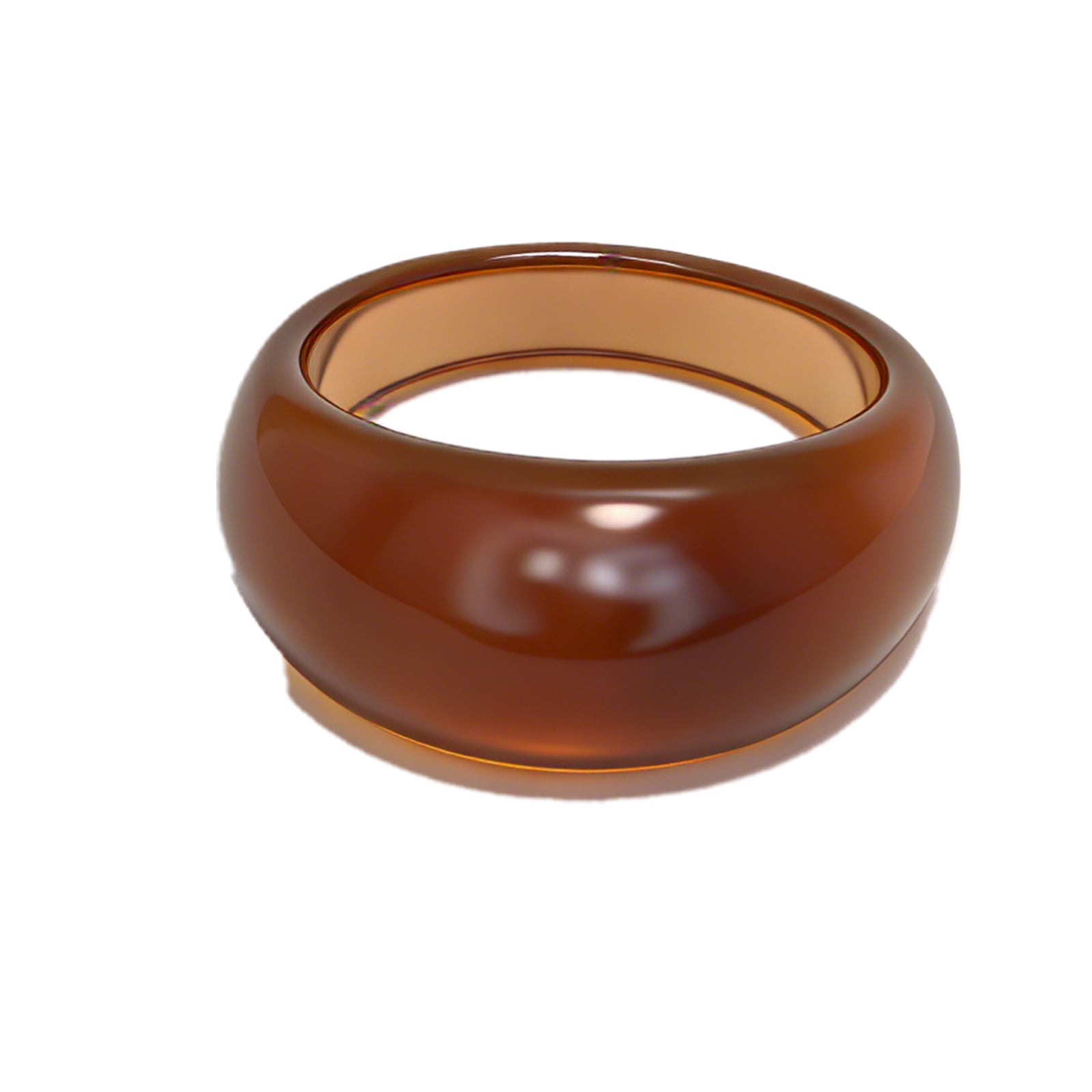 Amber Glow Chunky Resin Ring – Retro-Modern Statement Band for Women & Men, image 1
