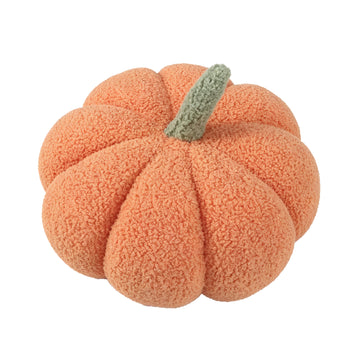 Plush Pumpkin Pillow – Soft Sherpa Fall Decor Cushion for Sofa, Bed & Seasonal Home Styling