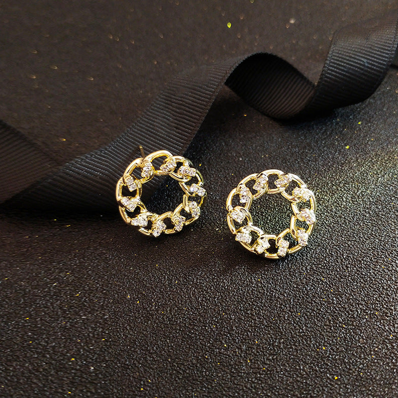 Circle Zirconia Earrings