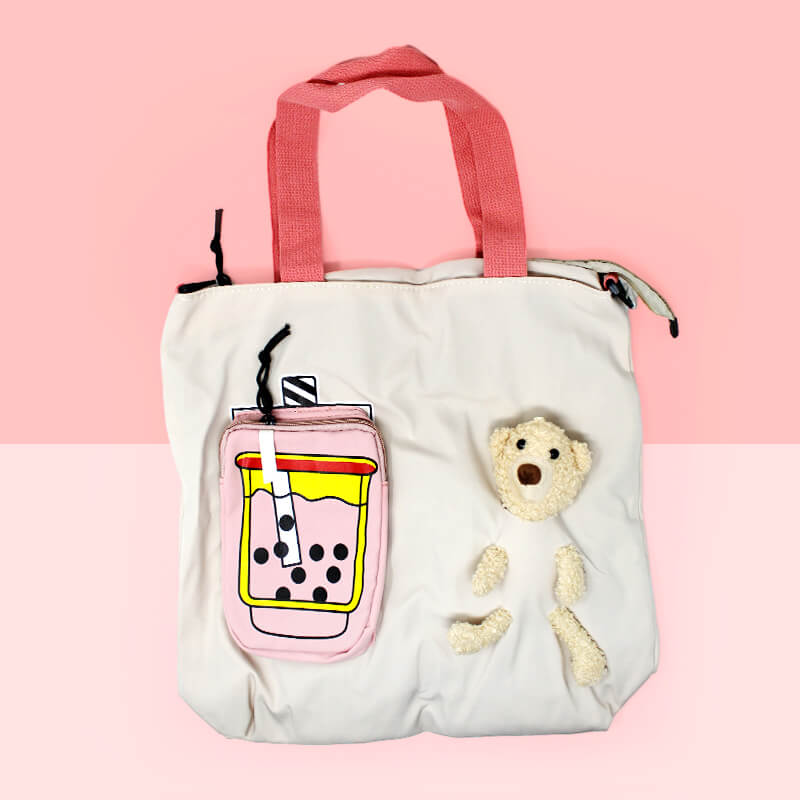 Waterproof Bear Shoulder Bag Detachable Strap