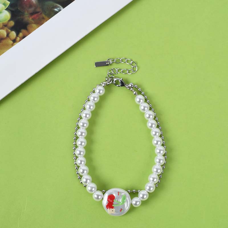 Stretch Cherry Pearl Bracelet for Girls