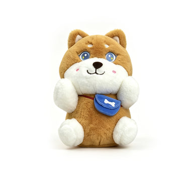 Cute Shiba Inu Plush Toy with Bone Bag – Soft & Cuddly Stuffed Dog for Kids, Gifts & Room Decor