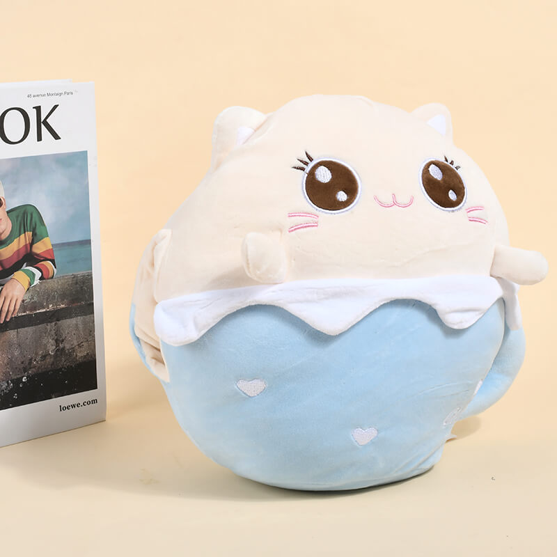 Winter Cup Cat Hand Warmer Hug Pillow 11 Inches-Cat Plush Toys