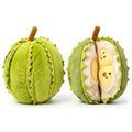 Peel & Play Durian Plush Toy – Detachable Smiley Fruit Doll for Stress Relief, Kids’ Play & Cute Home Decor