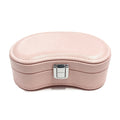 The Petit Bijoux Jewelry Case – Elegant Kidney Bean-Shaped Mini Jewelry Travel Box in Soft Pink & White, Your Daily Essentials, Neatly Stored