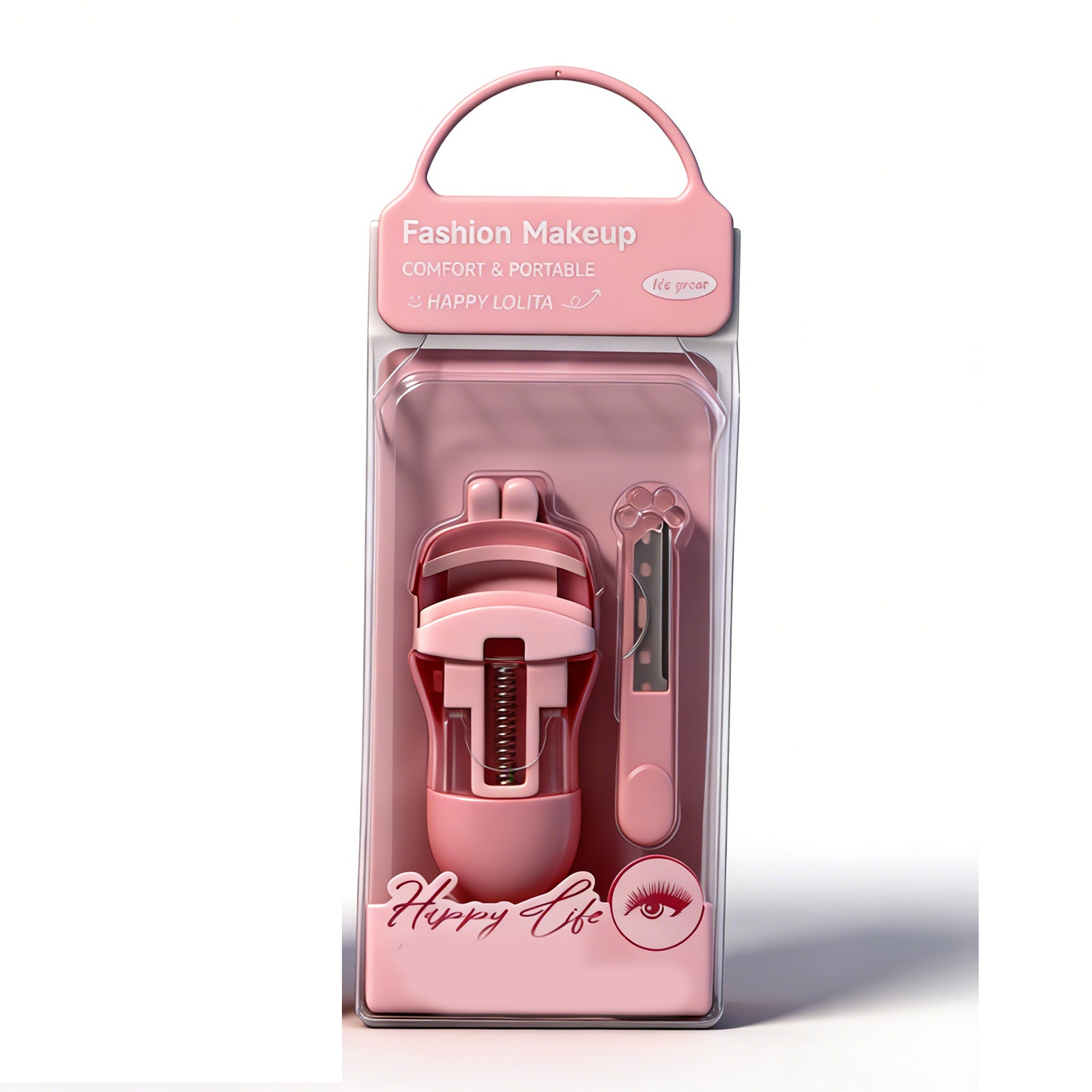 Wide-Angle Eyelash Curler – Non-Slip Grip with Soft Silicone Pad, Gentle Lifting Curler for All Eye Shapes, Pink / Purple Makeup Tool for Natural & Dramatic Lashes