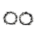 2-Pack Twisted Rope Hair Ties - Textured Braided Elastic Hair Bands for Women (Black & Purple)
